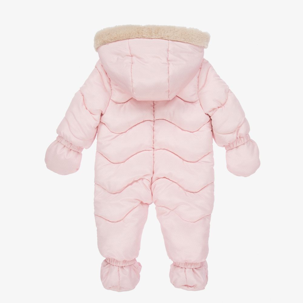 Baby girl pink snowsuit 2025